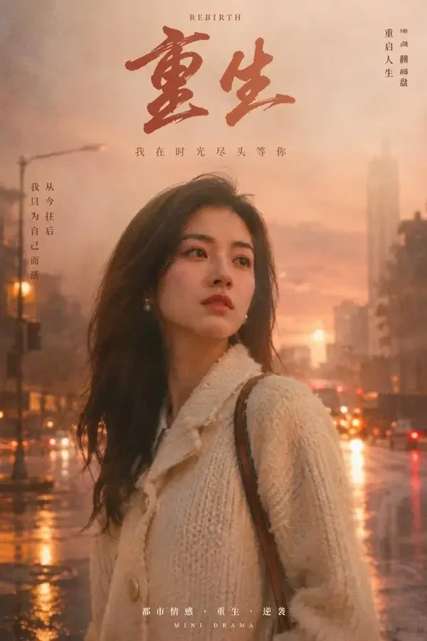 短剧《重生归来我离婚了》竖版海报，穿越重生题材，回到领证前一天，这次她自己改命